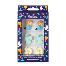Picture of HOLY COMMUNION BLUE SUGAR DECORATIONS KIT X 6